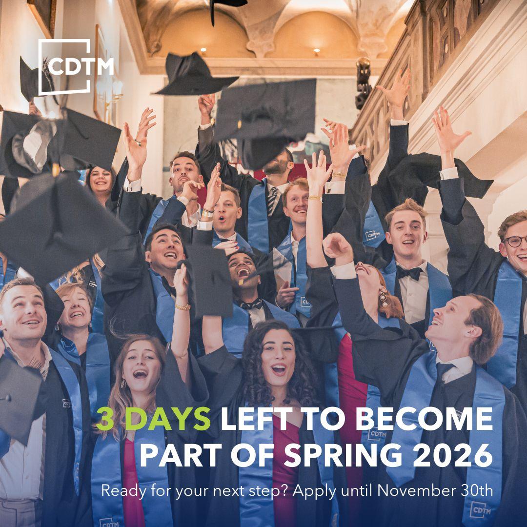 Only 3 days left to apply for the CDTM Class of Spring β26!