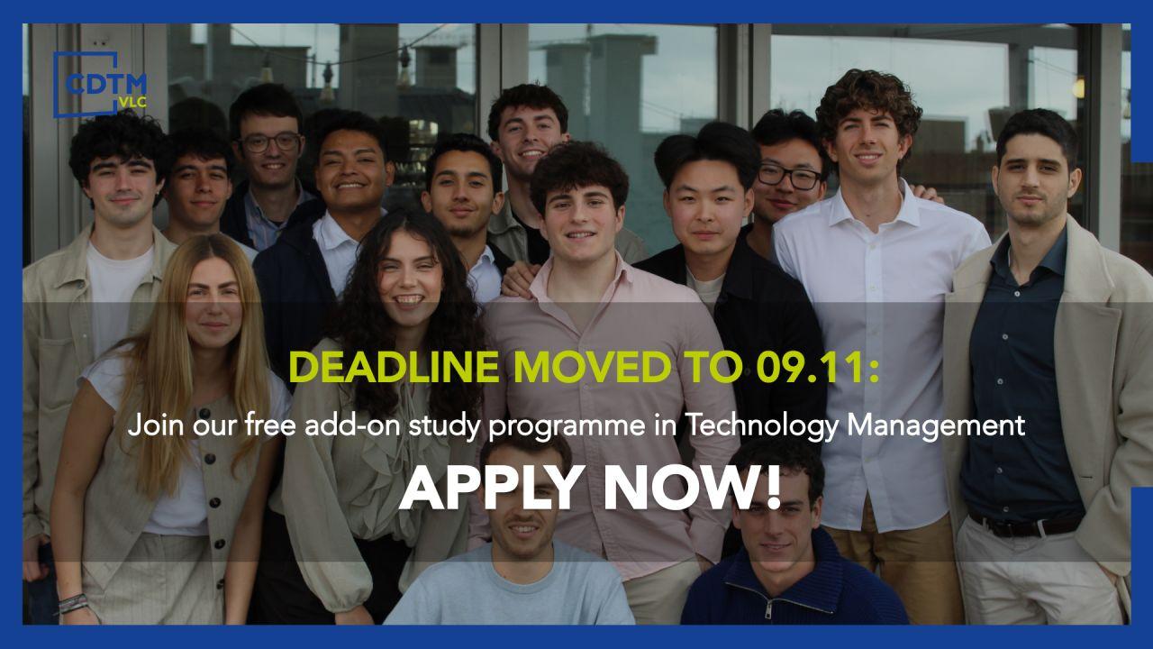 CDTM Deadline Extended