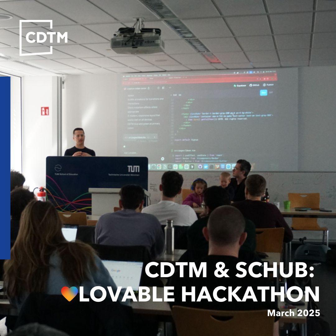 Last weekend, we turned the Center into a hacker house for the CDTM × Schub ×…