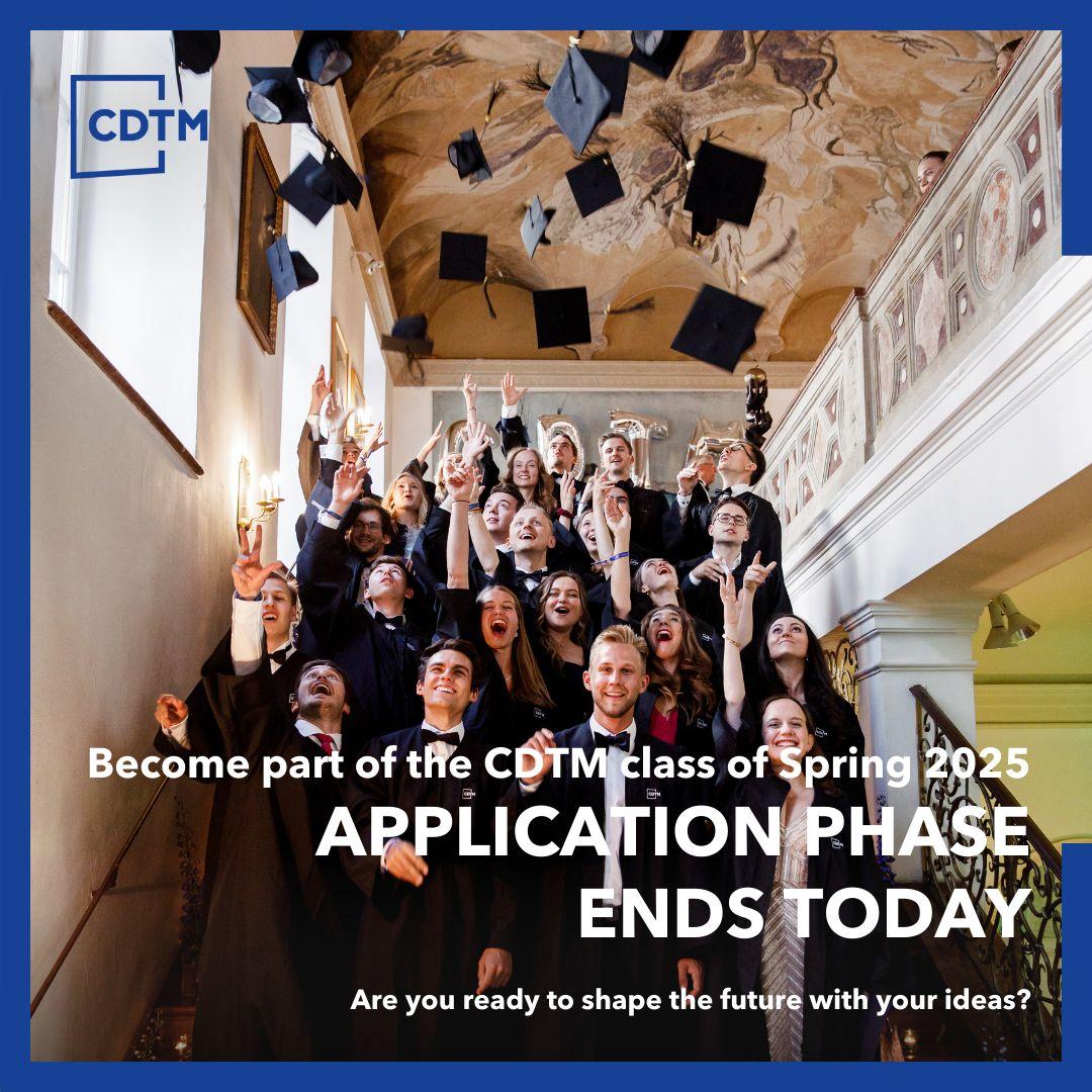 Just 1 Day Left to Apply to CDTM!